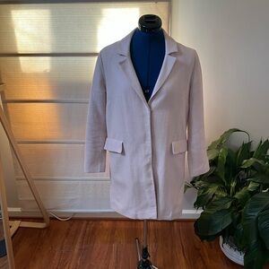 Topshop Blush Pink Textured Blazer Jacket